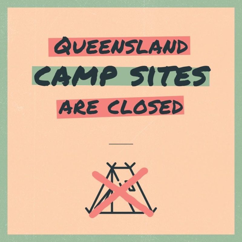 All campsites closed effective immediately