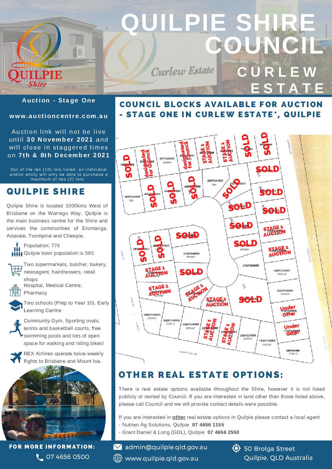 Curlew Estate Land Sale