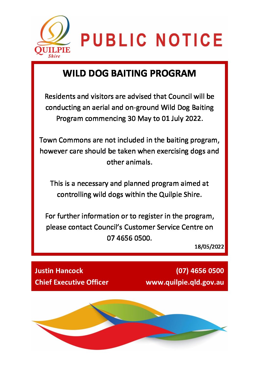 Wild Dog Baiting Program
