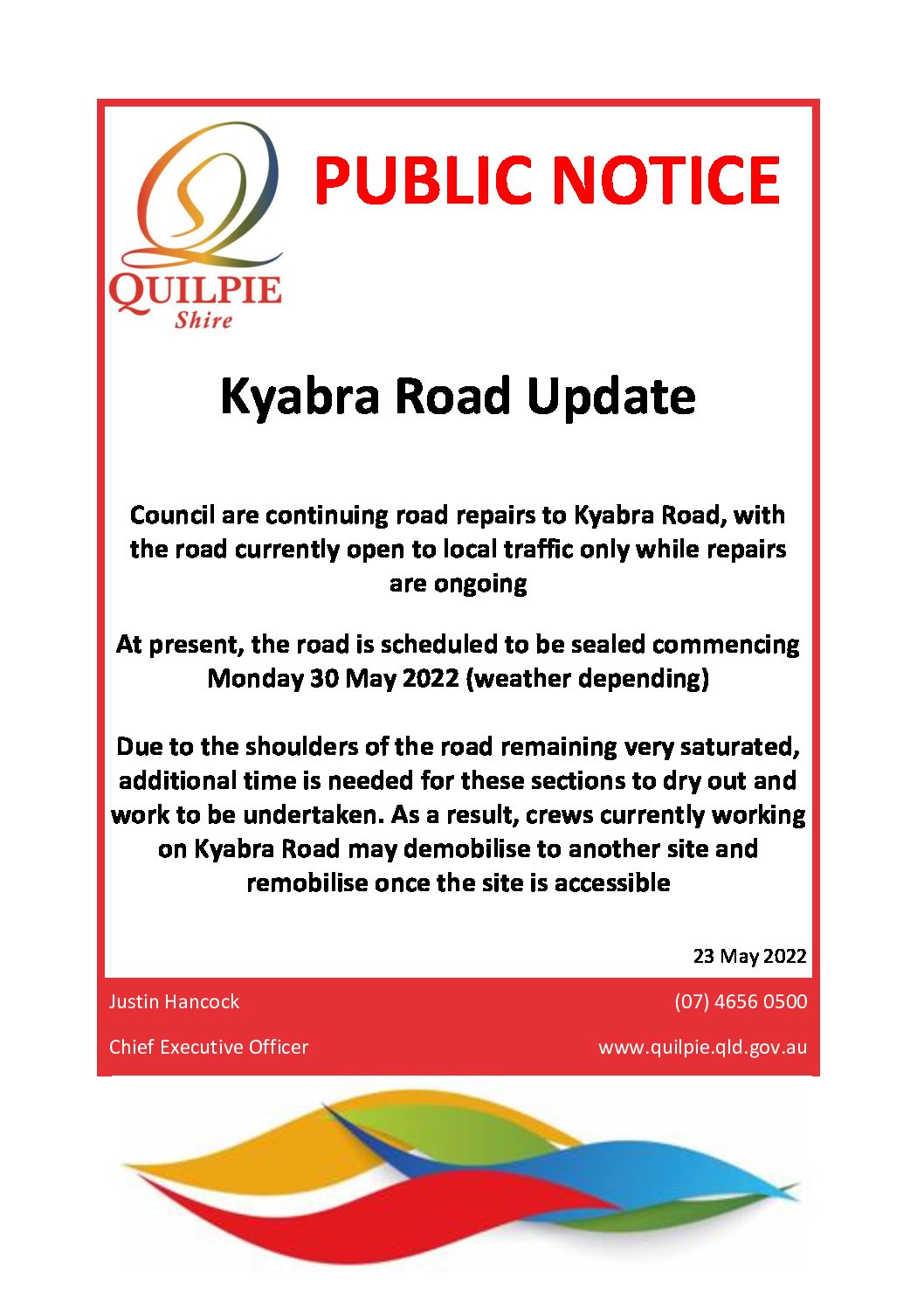 Kyabra Road Update