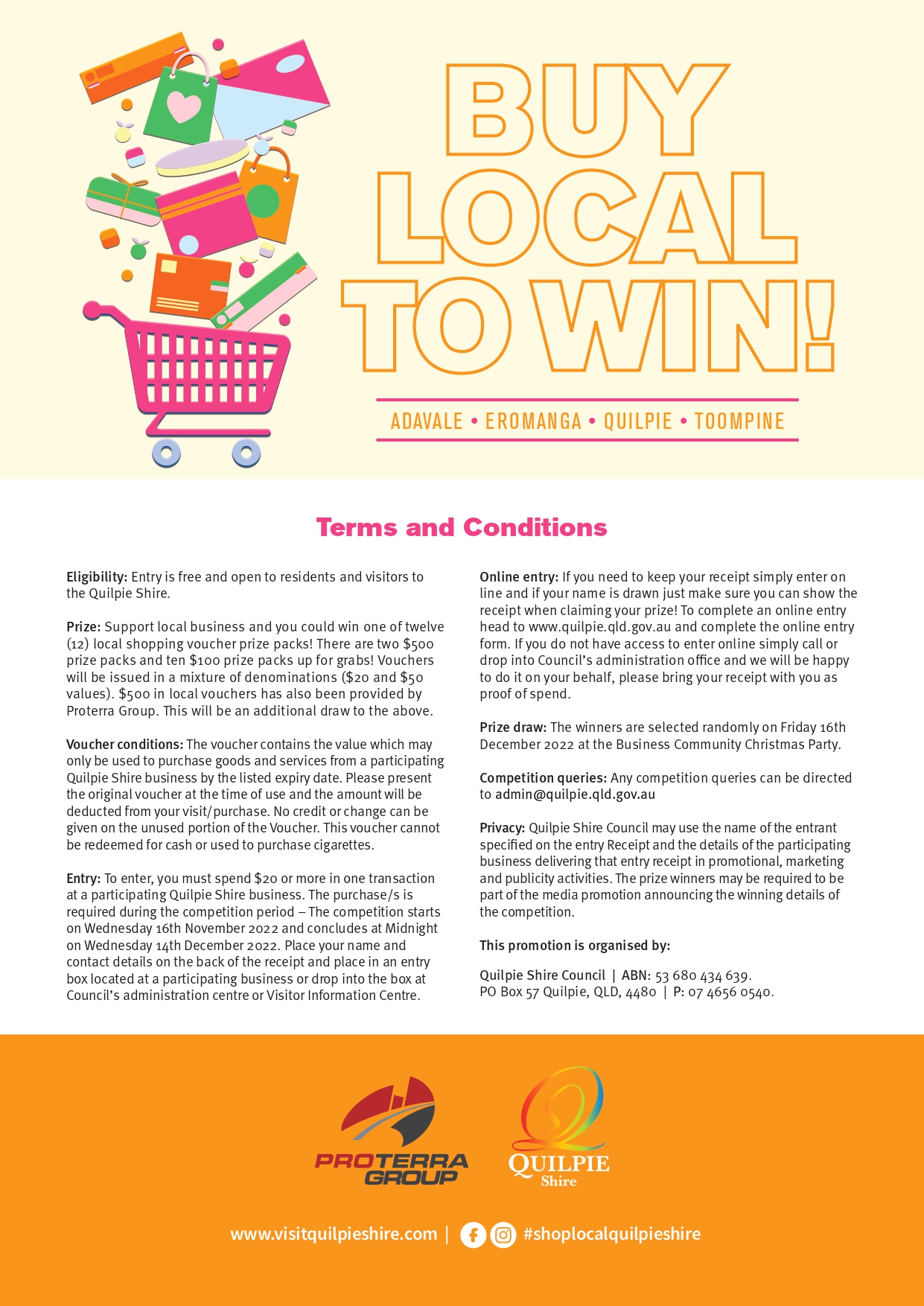 2022 Quilpie Shire Shop Local Program Terms And Conditions Page 0001