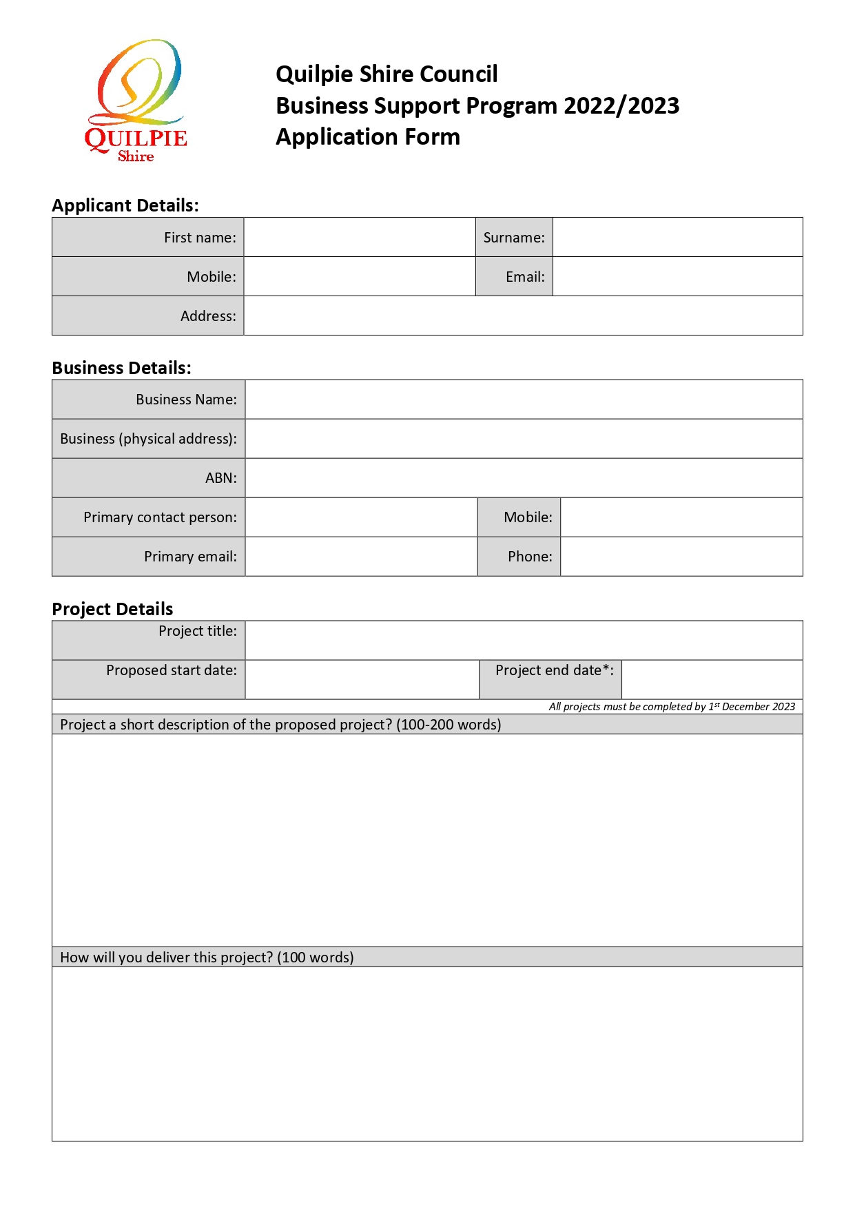 2023 Qsc Business Support Program Application Page 0001